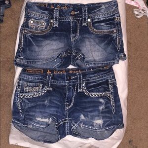 Rock revival jean shorts